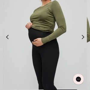 BASIC LAYERING SECRET FIT BELLY MATERNITY CROP LEGGINGS